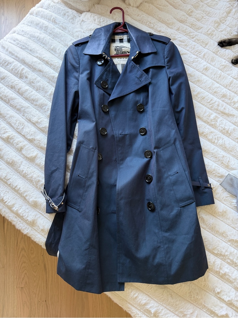 Authentic 2010’s Burberry Trench Coat with Burberry Silk Scarft